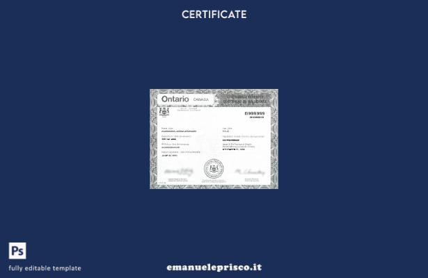stile verificato Modello di certificato di nascita dell'ufficiale di stato civil
